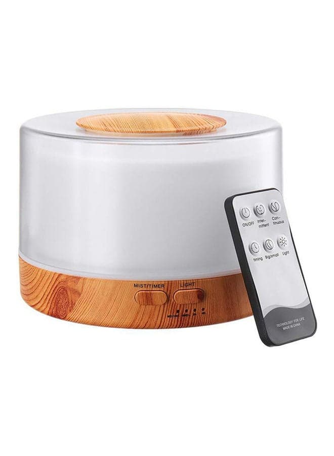 500ML Ultrasonic Air Humidifier Essential Oil Diffuser Brown 17.00*11.00*17.00cm