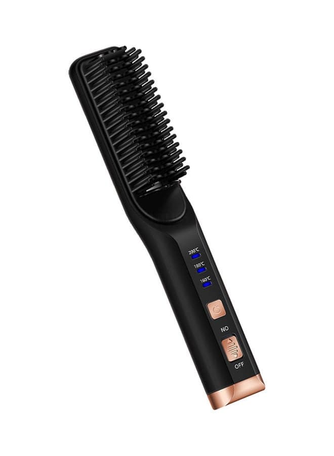 Portable Mini Straight Curling Comb Black 450grams