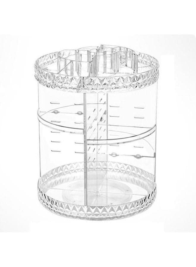 Cosmetic Storage Box 360 Degree Rotation Lipstick Organizer, Acrylic Plastic Clear