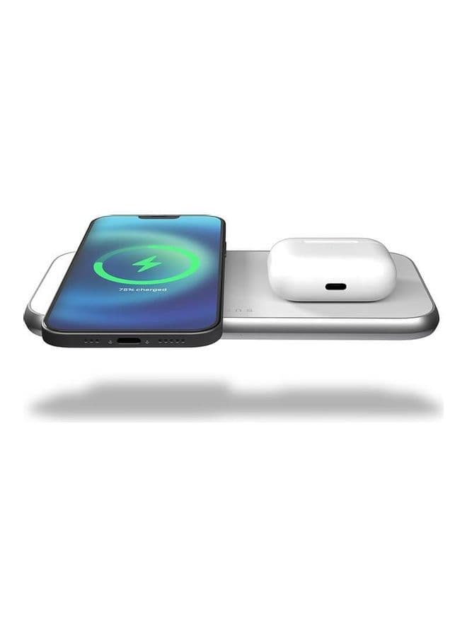 Aluminium 3-in-1 Wireless Charger with 45W USB PD Designed for Magsafe White