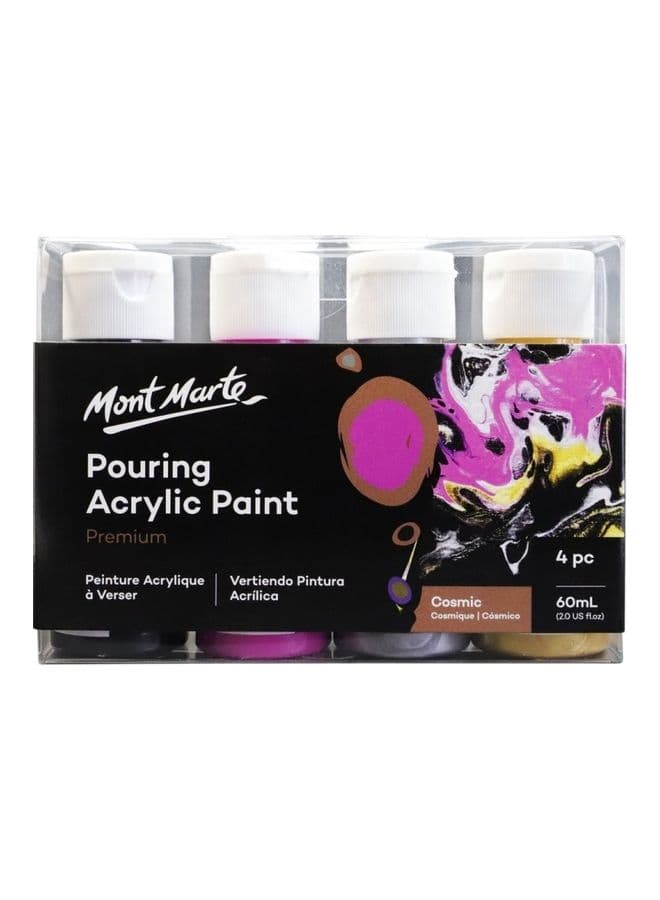 4-Piece Pouring Acrylic Paint Set Multicolour