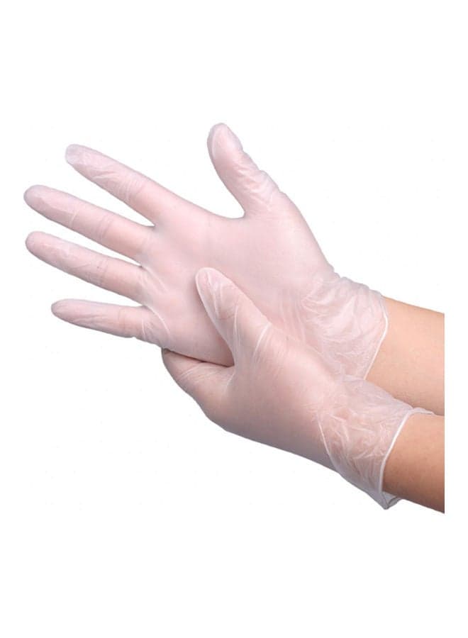 100-Piece Disposable PVC Glove Set Clear