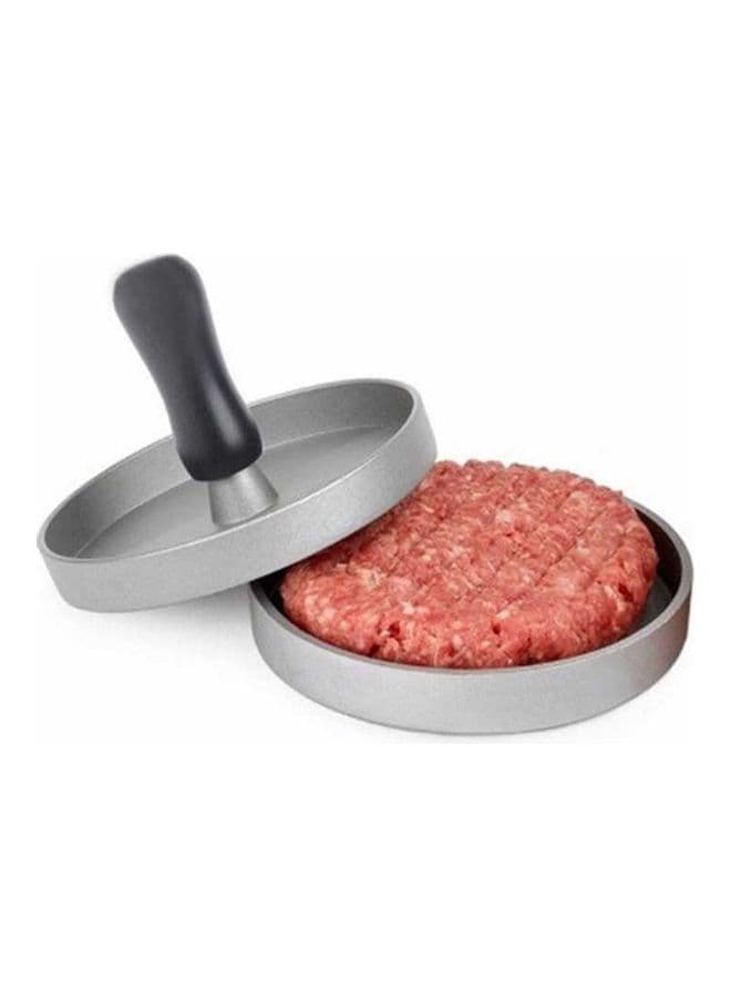 Non-Stick Burger Press with Handle Silver/Black