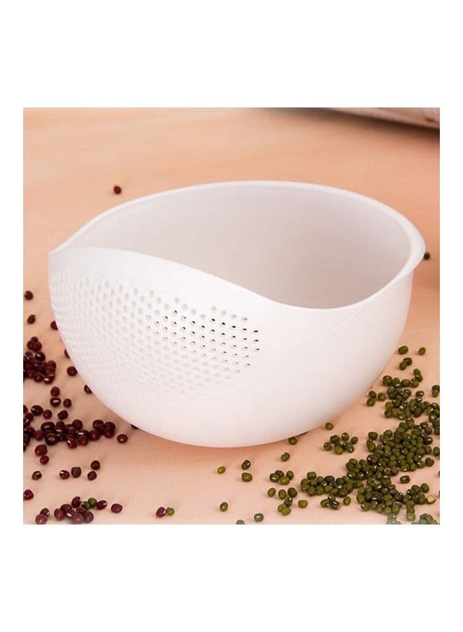 Thick Rice Drain Strainer White