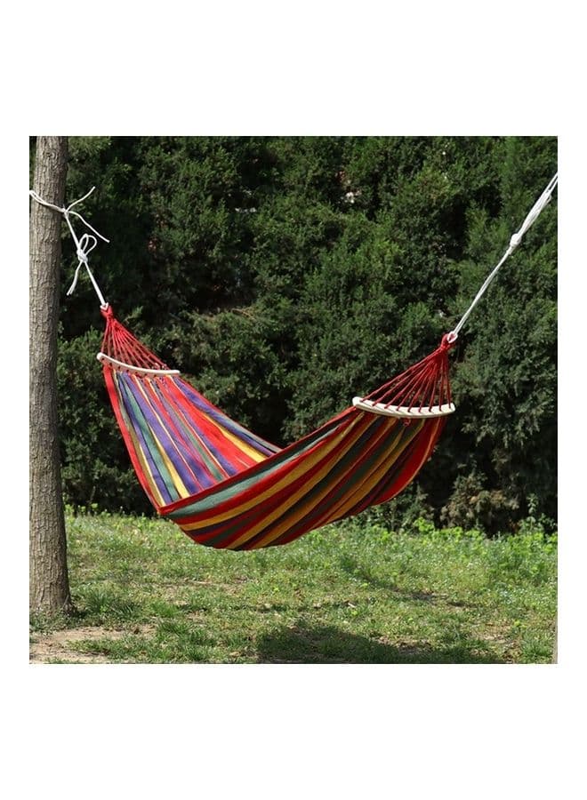 Thick Canvas Outdoor Hammock Swing Multicolour