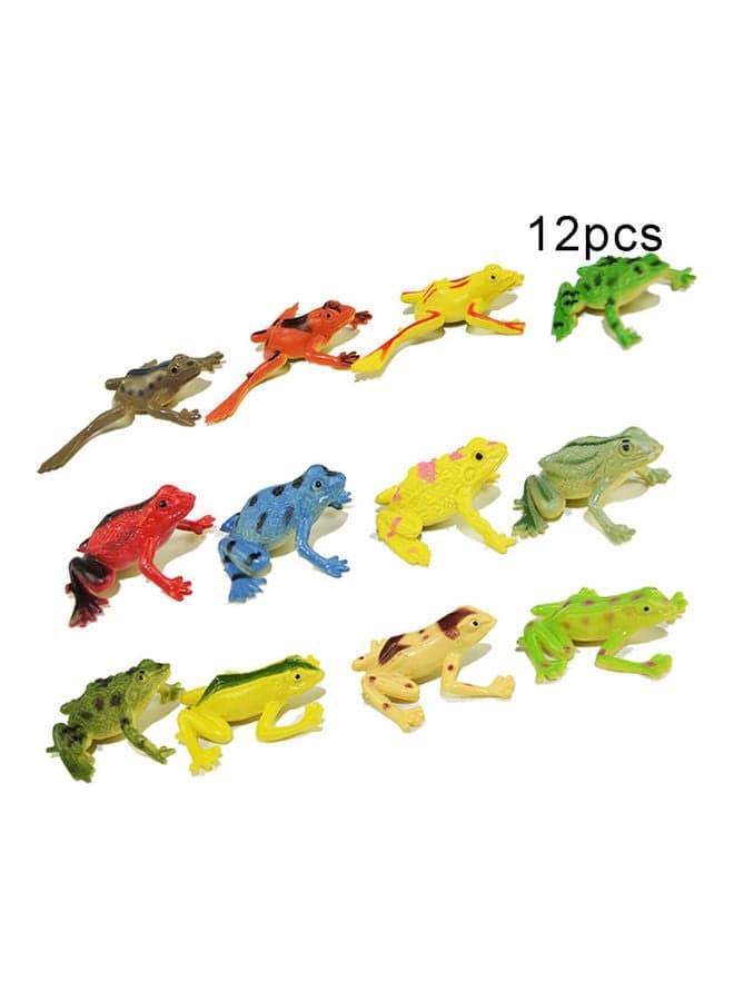 12-Piece Simulation Frog Figures Set