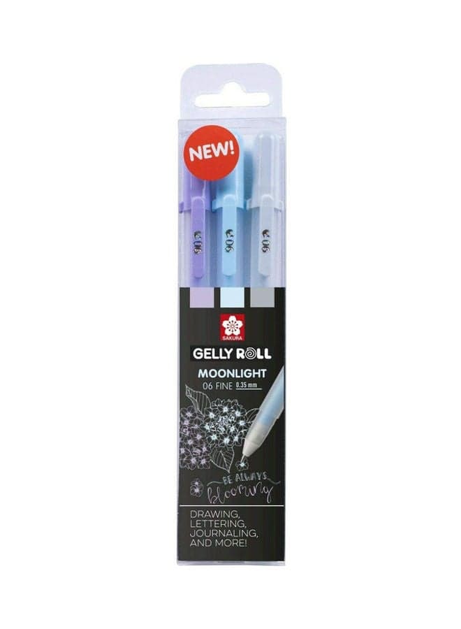 3-Piece Gelly Roll Moonlight Pen Set Multicolour
