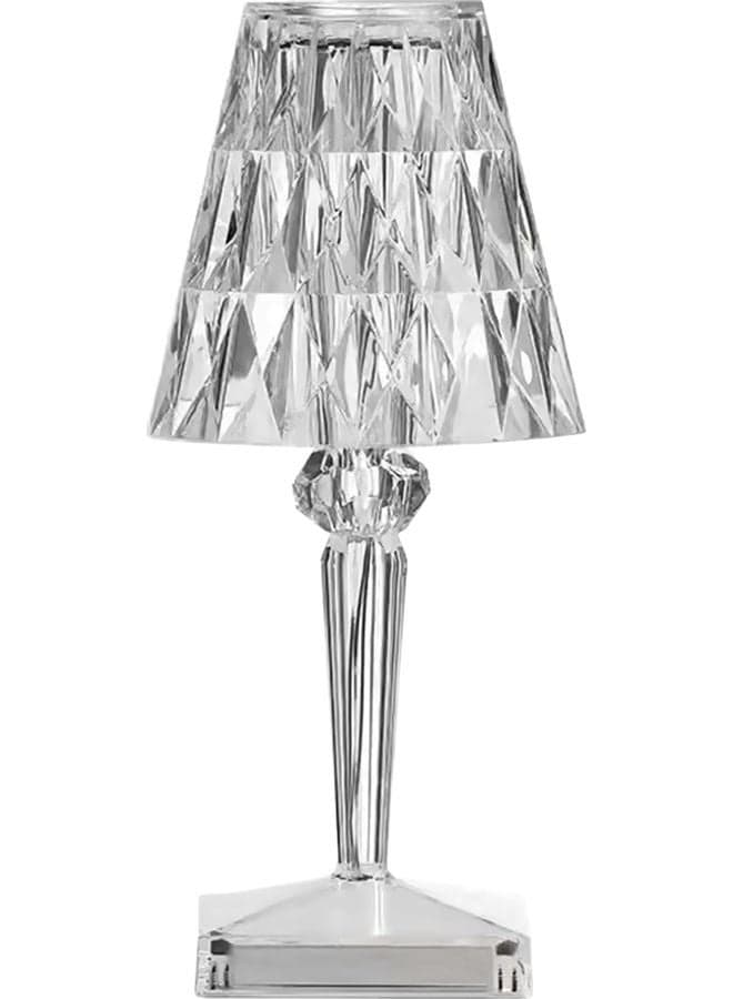 Acrylic Diamond Table Lamp White