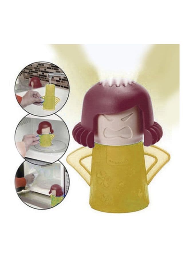 Household Plastic Microwave Oven Steam Cleaner Yellow
