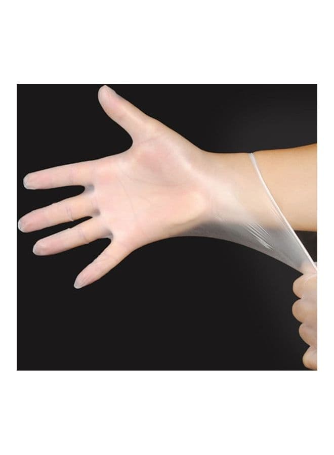 100-Piece Disposable Gloves Clear