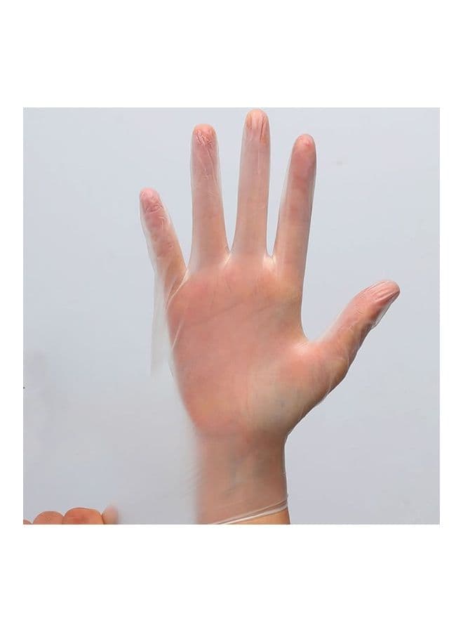50-Piece Disposable Anti-Static Gloves Clear