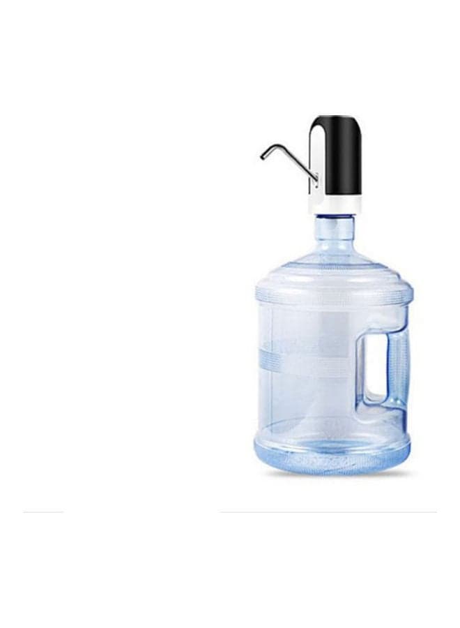 Water Bottle Electric Pump Rechargeable Electrical Wireless Dispenser Silver/Black 12.8cm