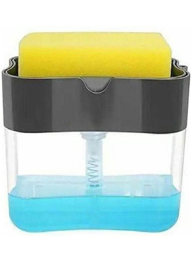 Dish Soap Dispenser Is Provided With Soap Grey/Clear 9.8cm