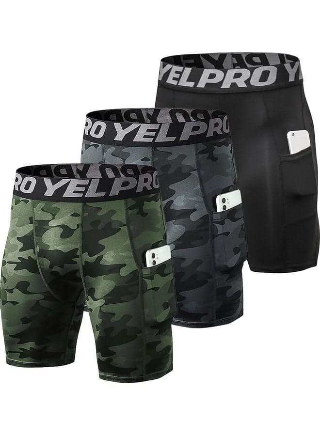 3-Piece Compression Shorts L