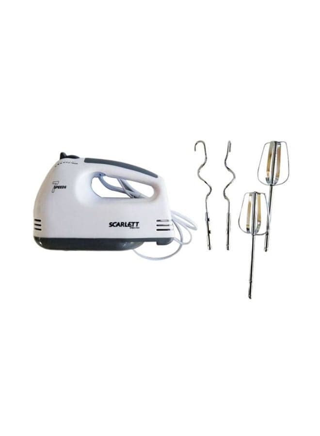 7-Speed Electric Super Hand Mixer HE-133 260 W 12345TT0018 White/Silver/Grey