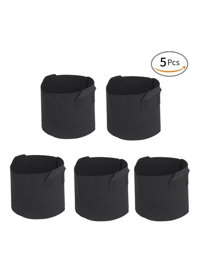 5-Piece Grow Bags Set Black