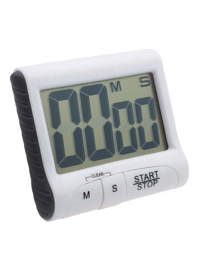 Digital Kitchen Timer White 7.2x8.2x2.8cm