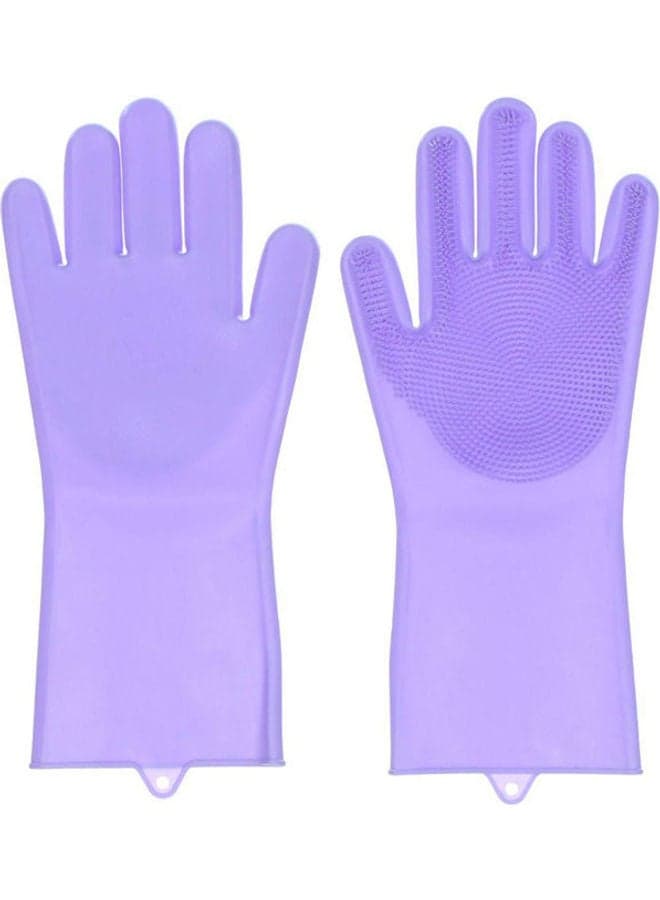 Gloves Silicone For Dish Cleaning Purple