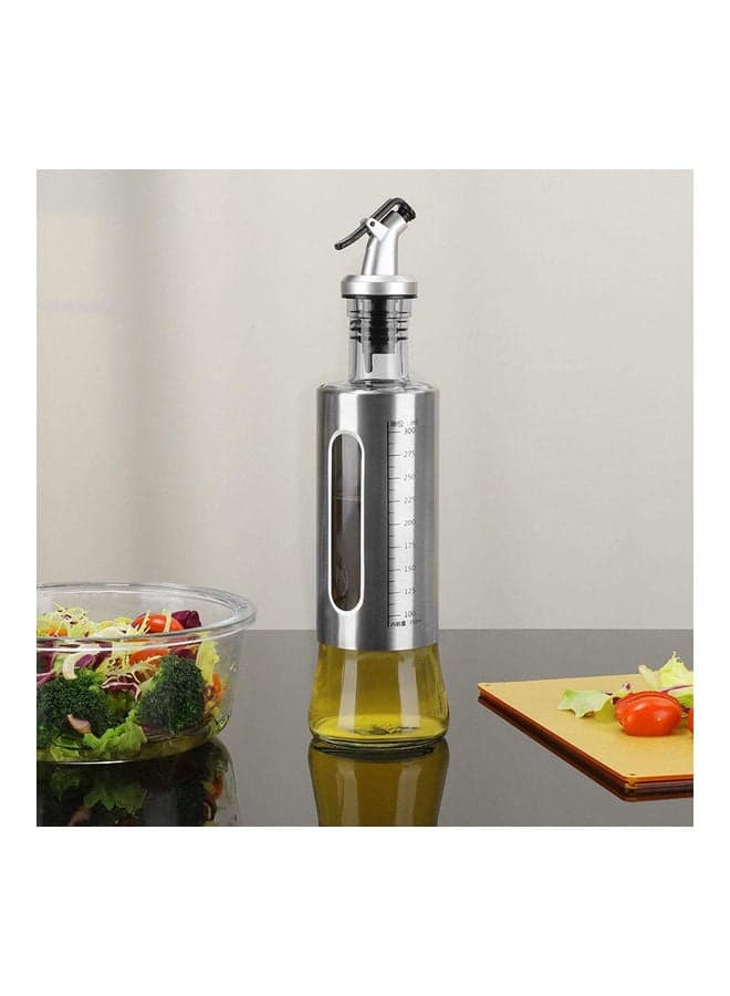 Oil Dispenser Bottle with Scale Silver 500ml