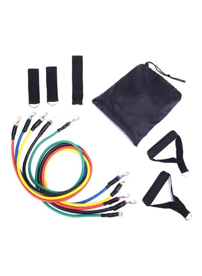 Set Of Knotted Straps Fitness Multicolou Exercise Tube Rope 11Pcs