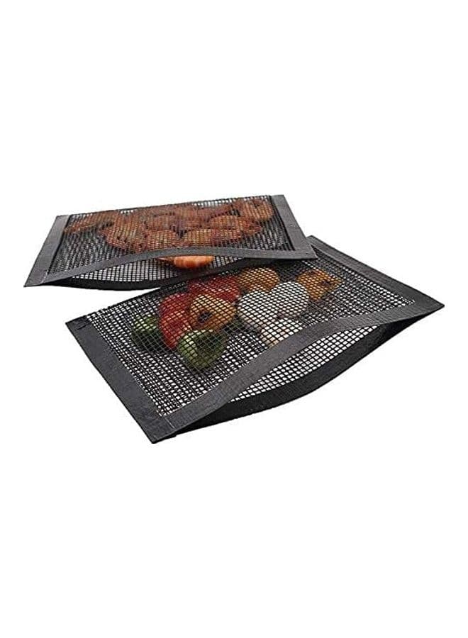 2-Piece Non Stick Bbq Grilling Bag Black