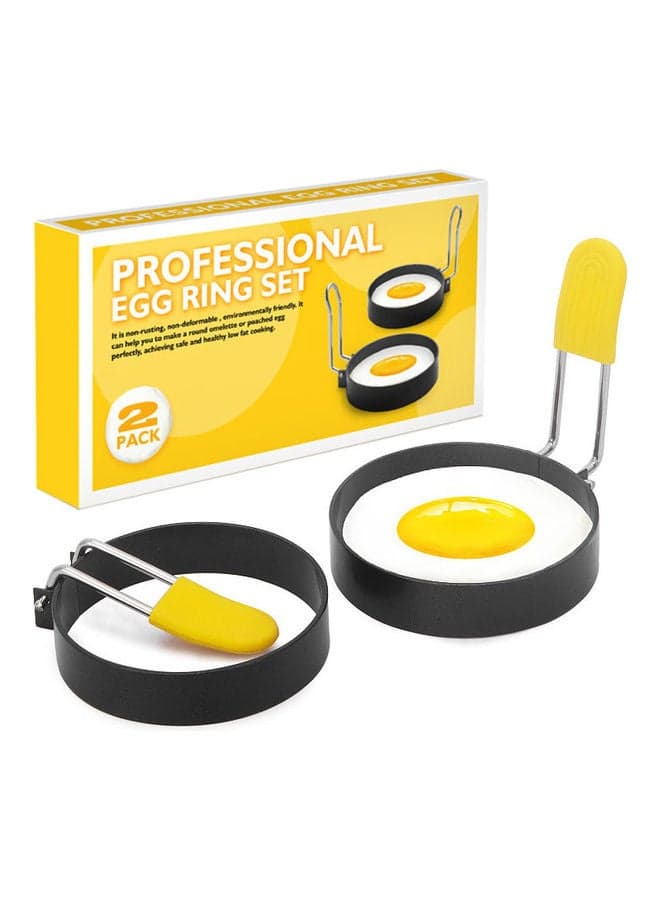Non Stick Egg Ring Maker Molds Black 7.5X1.8X7.2cm