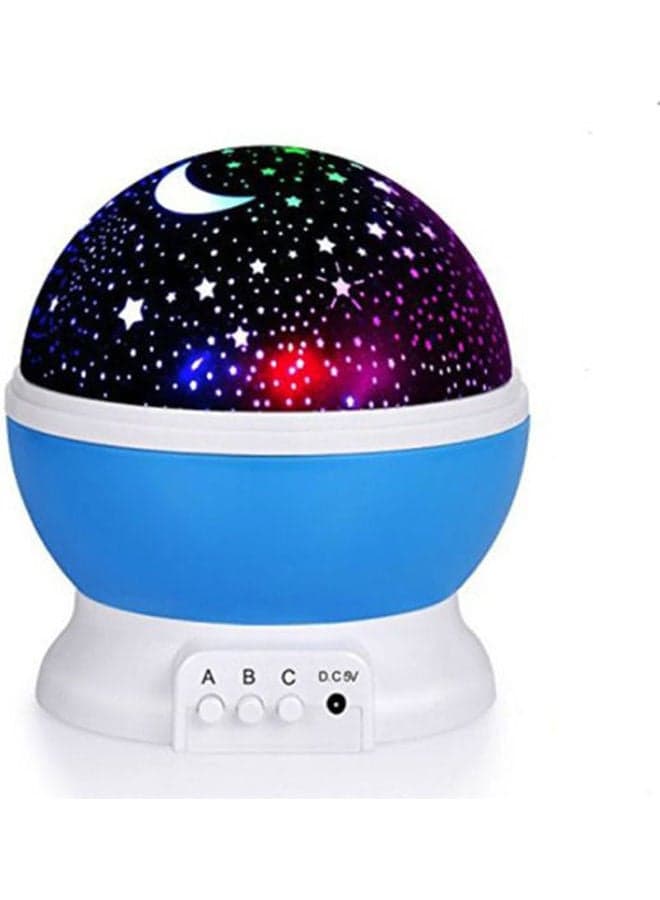 Room Night Light Moon Star Projector 360 Degree Rotation - Night Light Lamp,3 Modes Colorful Led 2724650354341 Bluecm