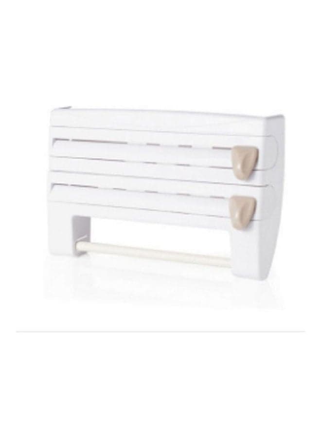 Triple Paper Stand-Dispenser With Cutter For Foiltissue And Nylon White 39X10X24cm