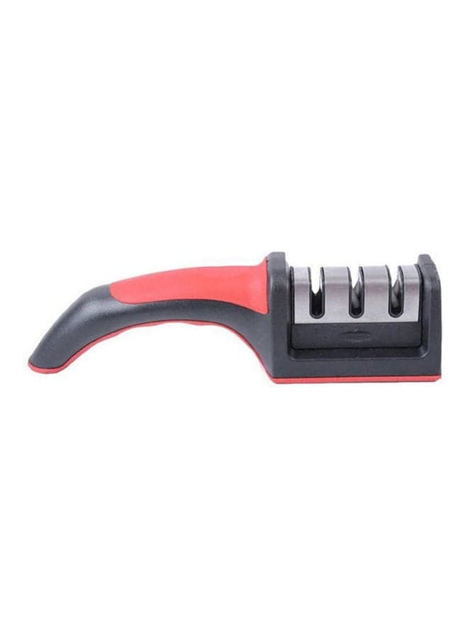 Joulli Kitchen Knife Sharpener Chef Knife Sharpener 3 Stage Steel Diamond Ceramic Coated Red-Black