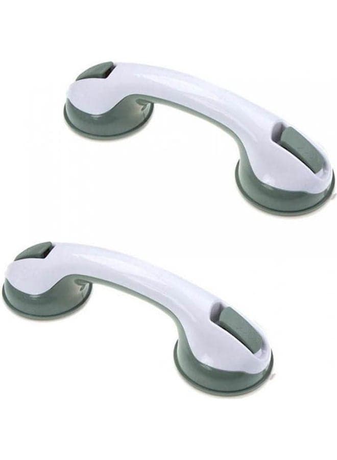 2Pcs Helping Handle Easy Grip Safety Shower Bath For Children Elderly White