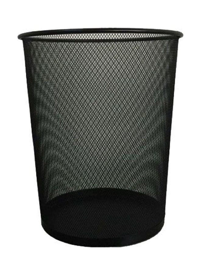 Partner Metal Mesh Waste Bin Round Large Black