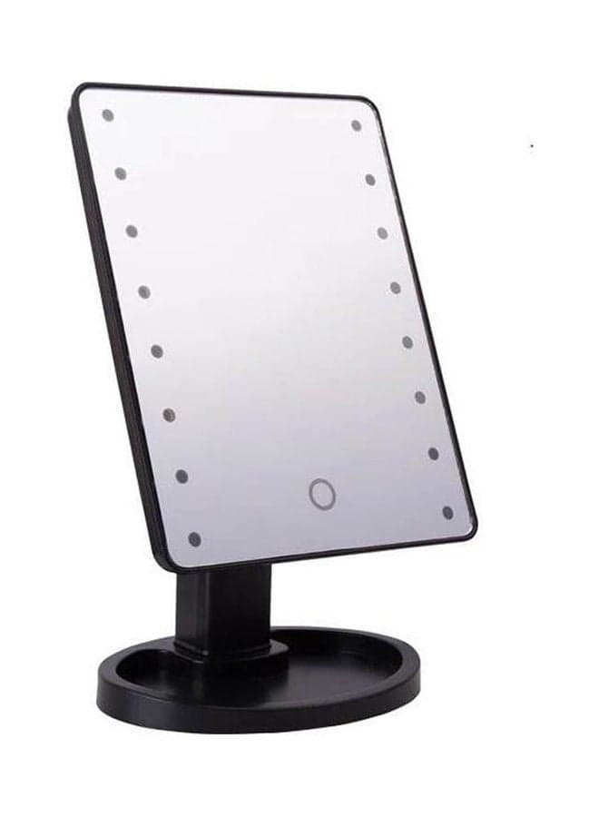 Adjustable Led Touch Screen Makeup Mirror 16 Leds Lighted Make-Up Cosmetic Mirror Black
