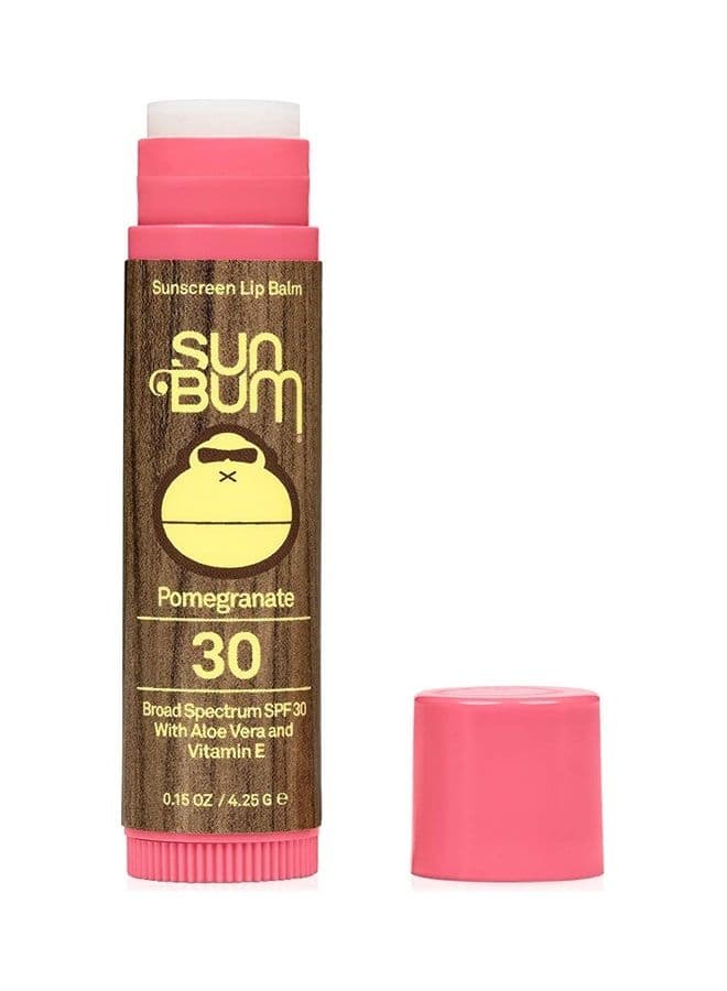 SPF 30 Pomegranate Lip Balm White