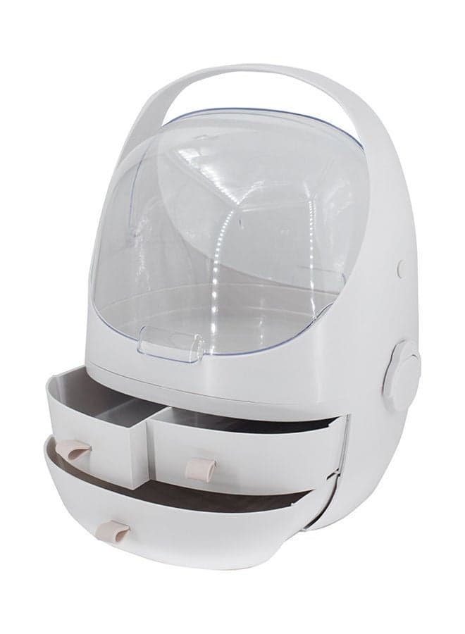 Premium Quality Makeup Organizer With Drawer Jewelry Box White