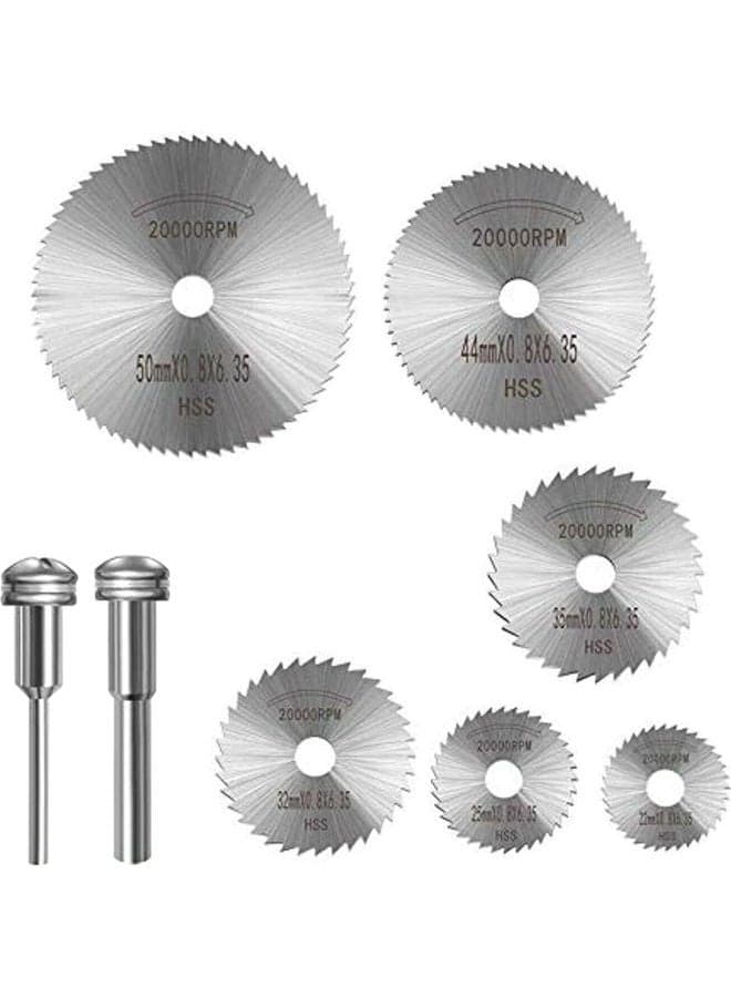 6-Piece Stainless Steel Saw Blades with 2 Sharp Silver
