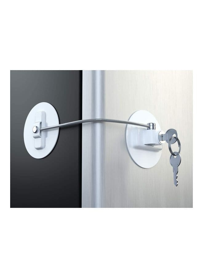 Highly Secured Refrigerator Lock With Key White