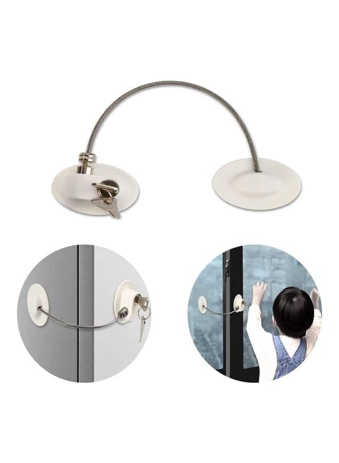 Child Proof Refrigerator Lock With 2 Keys White