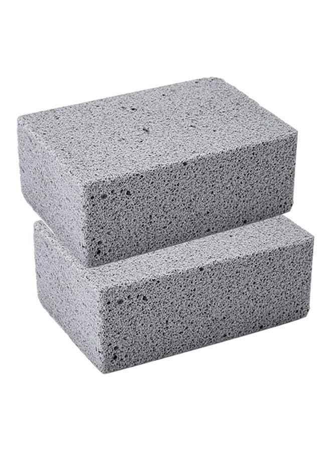 2-Piece Grill Brick Cleaner Set Grey