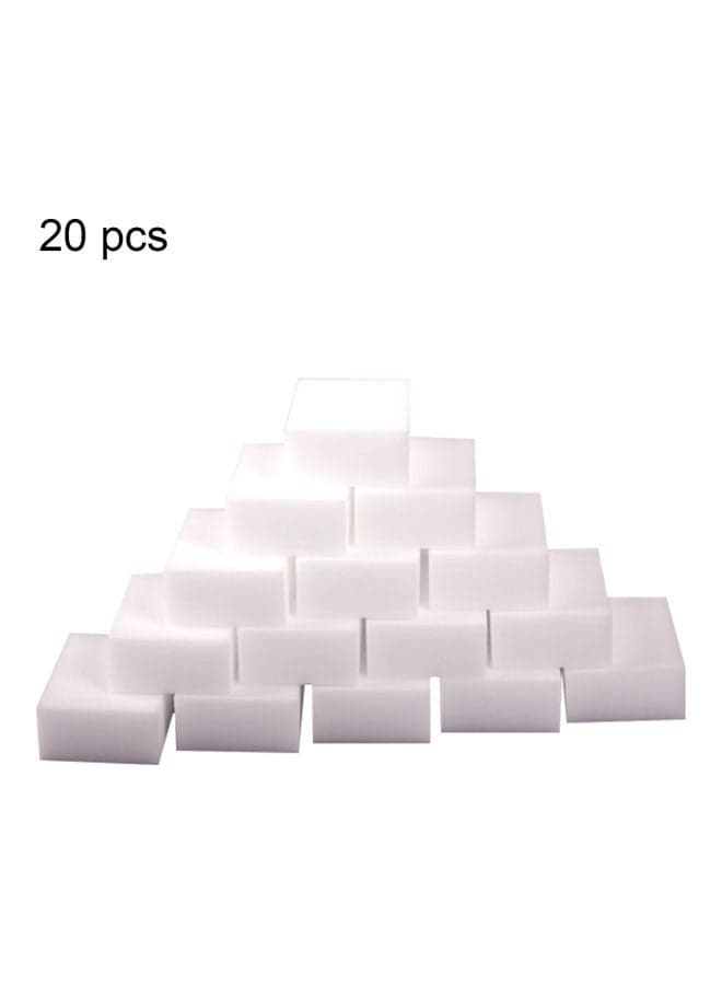 20-Piece Melamine Sponge White