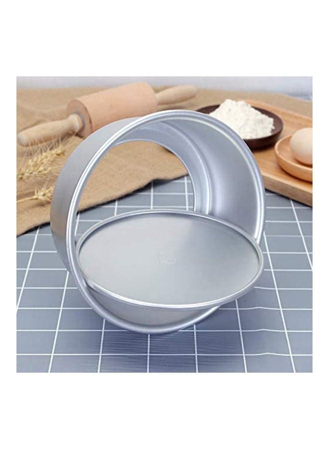 Removable Round Cake Pan Silver