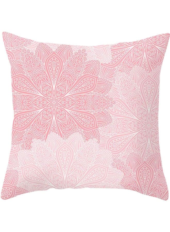 Printed Cushion Cover Pink 45x45cm