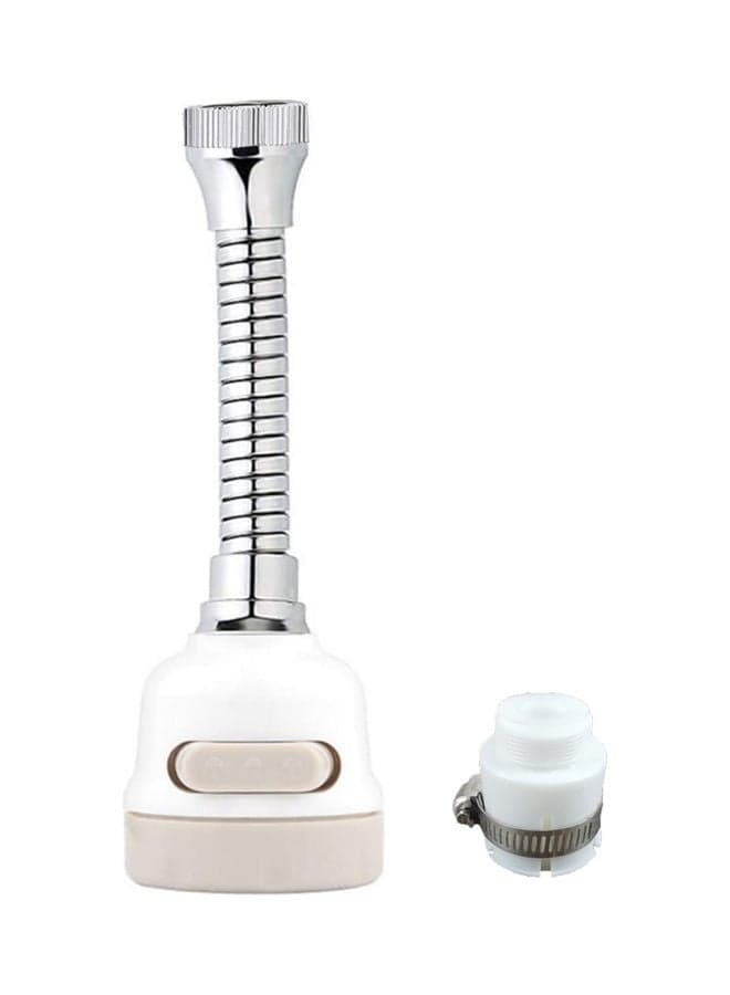 Three-Gear Adjustable Faucet Sprayer Silver/White