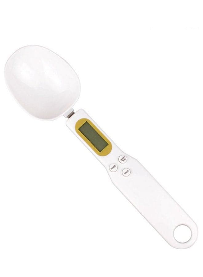 Portable Electronic Food Spoon Scale White