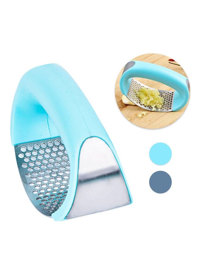 Stainless Steel Garlic Press Rocker Light Blue/Silver