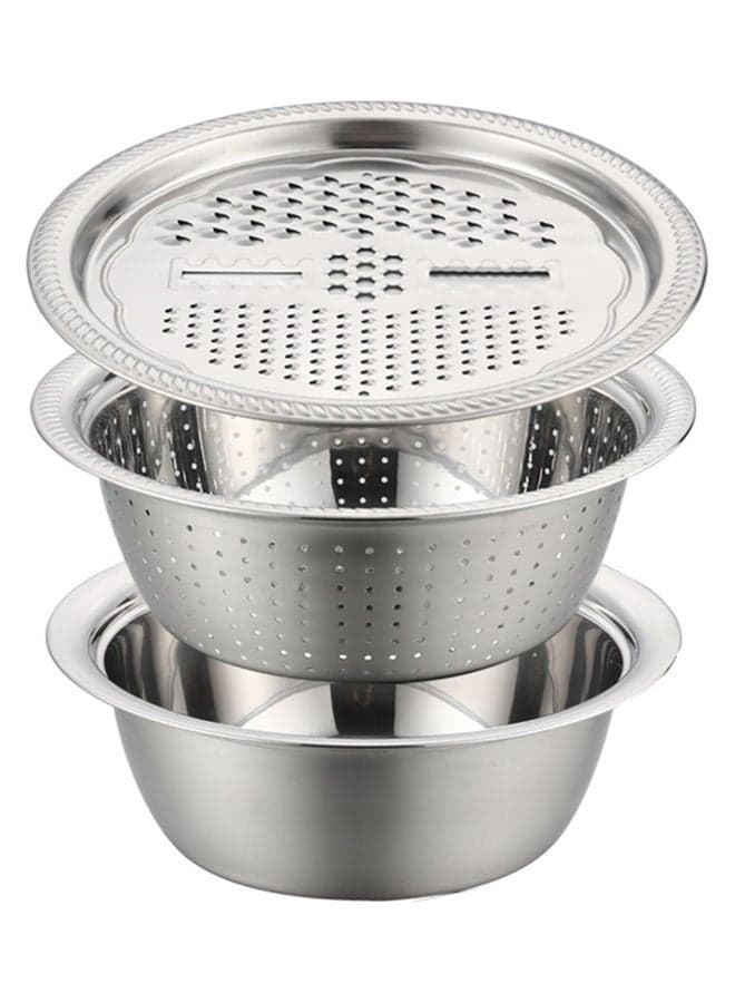 3-In-1 Drain Basket Silver