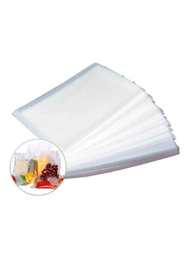 100-Piece Vacuum Sealer Bag Set Clear 25x20x5cm