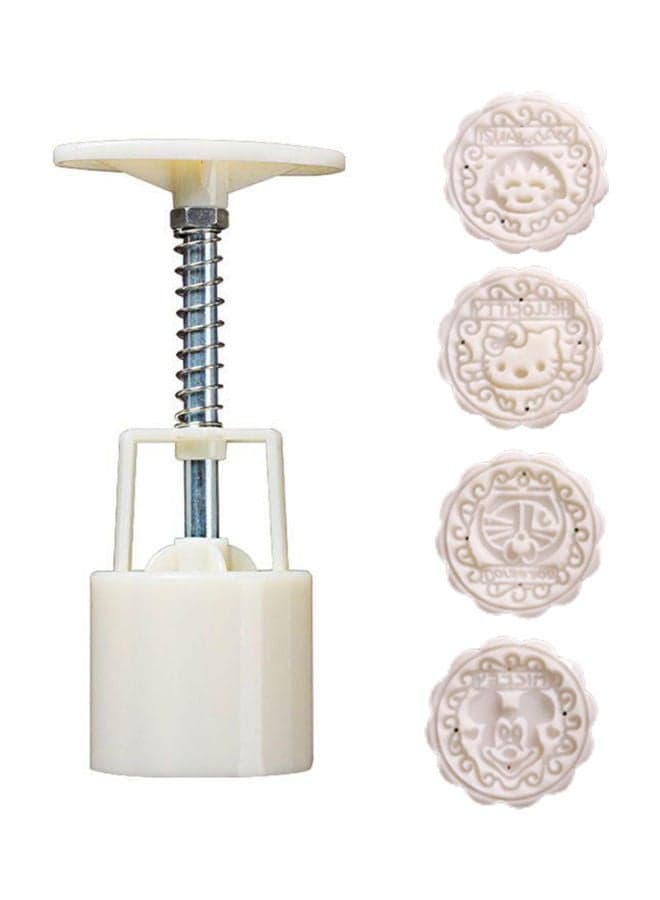 Eco-Friendly ABS Mooncake Mould White 14.0x5.0x5.0cm