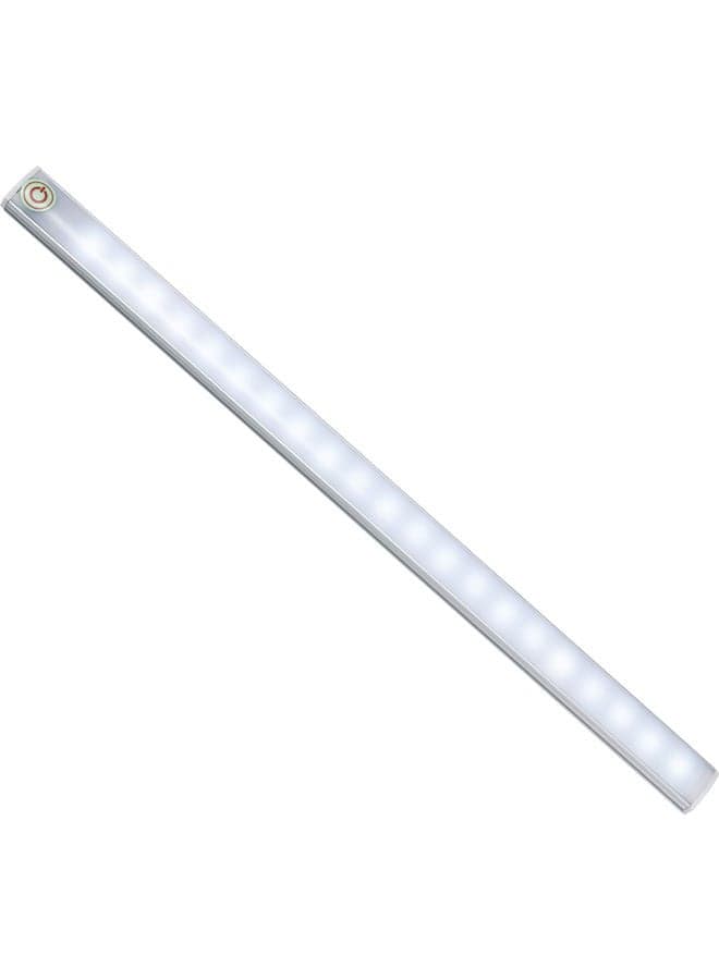 21 LED Cabinet Night Light Slim Lamp With Touching Control System Silver