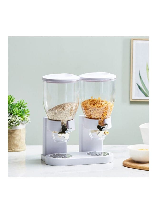 Philly Double Cereal Dispenser White