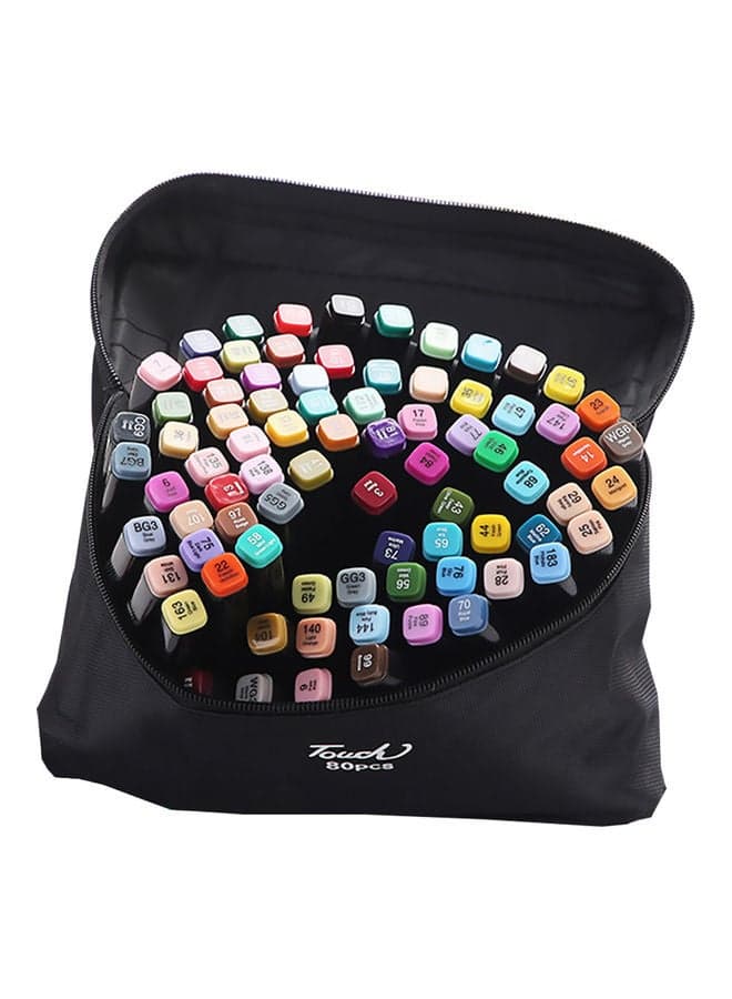 80 Piece Art Markers Set Multicolour